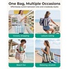 image:imageBAGSMART Large Beach Bag for Women Oversize Tote Bag for TravelSwim PoolSummer  3Ways to CarryPink Stripe