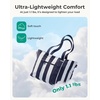 image:imageBAGSMART Large Beach Bag for Women Oversize Tote Bag for TravelSwim PoolSummer  3Ways to CarryPink Stripe