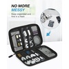 image:imageBAGSMART Large Electronics Travel Organizer Case Tech Accessories Cord Storage Bag for Phone Power Bank SD Card Cables BlackGrey