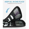 image:imageBAGSMART Large Electronics Travel Organizer Case Tech Accessories Cord Storage Bag for Phone Power Bank SD Card Cables BlackGrey