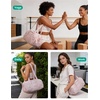 image:imageBAGSMART Reiki Gym Bag for Women Puffy Yoga Mat Travel Weekender Duffle Bag  LintResistant Lining WetDry Pocket amp AntiSlip Mat Loop UltraLight Roomy for Workout Gear Water Bottle Travel Sports15LCandy Pink