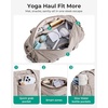 image:imageBAGSMART Reiki Gym Bag for Women Puffy Yoga Mat Travel Weekender Duffle Bag  LintResistant Lining WetDry Pocket amp AntiSlip Mat Loop UltraLight Roomy for Workout Gear Water Bottle Travel Sports15LCandy Pink