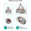 image:imageBAGSMART Reiki Gym Bag for Women Puffy Yoga Mat Travel Weekender Duffle Bag  LintResistant Lining WetDry Pocket amp AntiSlip Mat Loop UltraLight Roomy for Workout Gear Water Bottle Travel Sports5LLatte Brown