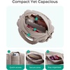 image:imageBAGSMART Reiki Gym Bag for Women Puffy Yoga Mat Travel Weekender Duffle Bag  LintResistant Lining WetDry Pocket amp AntiSlip Mat Loop UltraLight Roomy for Workout Gear Water Bottle Travel Sports5LJet Black