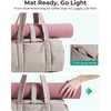 image:imageBAGSMART Reiki Gym Bag for Women Puffy Yoga Mat Travel Weekender Duffle Bag  LintResistant Lining WetDry Pocket amp AntiSlip Mat Loop UltraLight Roomy for Workout Gear Water Bottle Travel Sports24LBaby Pink