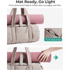 image:imageBAGSMART Reiki Gym Bag for Women Puffy Yoga Mat Travel Weekender Duffle Bag  LintResistant Lining WetDry Pocket amp AntiSlip Mat Loop UltraLight Roomy for Workout Gear Water Bottle Travel Sports15LDark Brown
