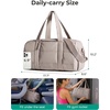 image:imageBAGSMART Reiki Gym Bag for Women Puffy Yoga Mat Travel Weekender Duffle Bag  LintResistant Lining WetDry Pocket amp AntiSlip Mat Loop UltraLight Roomy for Workout Gear Water Bottle Travel Sports24LMocha Brown
