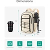 image:imageBAGSMART Small Camera Backpack DSLR SLR Small Camera Bag Fits 13 Inch Laptop Camera Backpack with Rain Cover amp Tripod HolderBeige