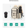 image:imageBAGSMART Small Camera Backpack DSLR SLR Small Camera Bag Fits 13 Inch Laptop Camera Backpack with Rain Cover amp Tripod HolderBeige