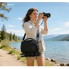image:imageBAGSMART Small Camera Sling Bag for Photographers Compact Camera Shoulder Bags for DSLRSLRMirrorless Cameras Waterproof Crossbody Camera Case with Tripod Holder Black01Black