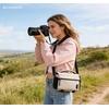 image:imageBAGSMART Small Camera Sling Bag for Photographers Compact Camera Shoulder Bags for DSLRSLRMirrorless Cameras Waterproof Crossbody Camera Case with Tripod Holder Black03Ivory White