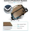 image:imageBAGSMART Small Camera Sling Bag for Photographers Compact Camera Shoulder Bags for DSLRSLRMirrorless Cameras Waterproof Crossbody Camera Case with Tripod Holder Black06Khaki Brown