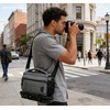 image:imageBAGSMART Small Camera Sling Bag for Photographers Compact Camera Shoulder Bags for DSLRSLRMirrorless Cameras Waterproof Crossbody Camera Case with Tripod Holder Black02Grey