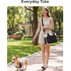 image:imageBAGSMART Small Tote Bag for Women 13 Laptop Canvas Work Bag with Zipper  30oz40oz Tumble amp 11 Pockets Travel Tote TeachersNurses Lightweight Canvas or WaterResistant Puffer Taslon Crossbody BagSmall Black