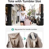 image:imageBAGSMART Small Tote Bag for Women Puffer Quilted Work Tote Bag Zipper Closure for Work Travel College Camel14lchocolate