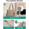 image:imageBAGSMART Small Tote Bag for Women Puffer Quilted Work Tote Bag Zipper Closure for Work Travel College Camel14lchocolate