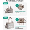 image:imageBAGSMART Small Tote Bag for Women Puffer Quilted Work Tote Bag Zipper Closure for Work Travel College Camel6lcoffee