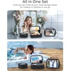 image:imageBAGSMART TSAApproved Toiletry Bag Large Opening Clear Makeup Bag with Handle Quart Sized Travel Toiletry Bag CarryOn Airline Compliant for Men and Women BlackBlack
