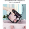 image:imageBAGSMART TSAApproved Toiletry Bag Large Opening Clear Makeup Bag with Handle Quart Sized Travel Toiletry Bag CarryOn Airline Compliant for Men and Women BlackBlush Pink