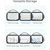 image:imageBAGSMART TSAApproved Toiletry Bag Large Opening Clear Makeup Bag with Handle Quart Sized Travel Toiletry Bag CarryOn Airline Compliant for Men and Women BlackBlush Pink
