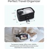 image:imageBAGSMART TSAApproved Toiletry Bag Large Opening Clear Makeup Bag with Handle Quart Sized Travel Toiletry Bag CarryOn Airline Compliant for Men and Women BlackBlush Pink