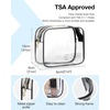 image:imageBAGSMART Toiletry Bag Hanging Travel Makeup Organizer with TSA Approved Transparent Cosmetic Bag Makeup Bag for Full Sized Toiletries MediumPinkBlack