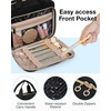image:imageBAGSMART Toiletry Bag Hanging Travel Makeup Organizer with TSA Approved Transparent Cosmetic Bag Makeup Bag for Full Sized Toiletries MediumPinkBlack