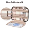 image:imageBAGSMART Toiletry Bag Hanging Travel Makeup Organizer with TSA Approved Transparent Cosmetic Bag Makeup Bag for Full Sized Toiletries MediumPinkBlack