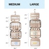image:imageBAGSMART Toiletry Bag Hanging Travel Makeup Organizer with TSA Approved Transparent Cosmetic Bag Makeup Bag for Full Sized Toiletries MediumPinkBlack
