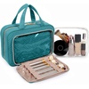 image:imageBAGSMART Toiletry Bag Hanging Travel Makeup Organizer with TSA Approved Transparent Cosmetic Bag Makeup Bag for Full Sized Toiletries MediumPinkBlue