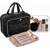 image:imageBAGSMART Toiletry Bag Hanging Travel Makeup Organizer with TSA Approved Transparent Cosmetic Bag Makeup Bag for Full Sized Toiletries MediumPinkCherry Red