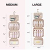 image:imageBAGSMART Toiletry Bag Hanging Travel Makeup Organizer with TSA Approved Transparent Cosmetic Bag Makeup Bag for Full Sized Toiletries MediumPinkCherry Red