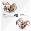 image:imageBAGSMART Toiletry Bag Hanging Travel Makeup Organizer with TSA Approved Transparent Cosmetic Bag Makeup Bag for Full Sized Toiletries MediumPinkGrey