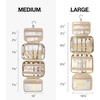 image:imageBAGSMART Toiletry Bag Hanging Travel Makeup Organizer with TSA Approved Transparent Cosmetic Bag Makeup Bag for Full Sized Toiletries MediumPinkGrey