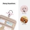 image:imageBAGSMART Toiletry Bag Hanging Travel Makeup Organizer with TSA Approved Transparent Cosmetic Bag Makeup Bag for Full Sized Toiletries MediumPinkGrey