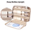 image:imageBAGSMART Toiletry Bag Hanging Travel Makeup Organizer with TSA Approved Transparent Cosmetic Bag Makeup Bag for Full Sized Toiletries MediumPinkPink