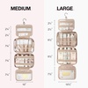 image:imageBAGSMART Toiletry Bag Hanging Travel Makeup Organizer with TSA Approved Transparent Cosmetic Bag Makeup Bag for Full Sized Toiletries MediumPinkPink