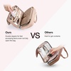 image:imageBAGSMART Toiletry Bag Hanging Travel Makeup Organizer with TSA Approved Transparent Cosmetic Bag Makeup Bag for Full Sized Toiletries MediumPinkPink