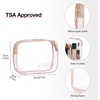 image:imageBAGSMART Toiletry Bag Hanging Travel Makeup Organizer with TSA Approved Transparent Cosmetic Bag Makeup Bag for Full Sized Toiletries MediumPinkPink