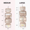 image:imageBAGSMART Toiletry Bag Hanging Travel Makeup Organizer with TSA Approved Transparent Cosmetic Bag Makeup Bag for Full Sized Toiletries MediumPinkPink