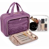 image:imageBAGSMART Toiletry Bag Hanging Travel Makeup Organizer with TSA Approved Transparent Cosmetic Bag Makeup Bag for Full Sized Toiletries MediumPinkPurple