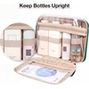 image:imageBAGSMART Toiletry Bag Hanging Travel Makeup Organizer with TSA Approved Transparent Cosmetic Bag Makeup Bag for Full Sized Toiletries MediumPinkSage Green