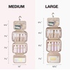 image:imageBAGSMART Toiletry Bag Hanging Travel Makeup Organizer with TSA Approved Transparent Cosmetic Bag Makeup Bag for Full Sized Toiletries MediumPinkSage Green