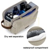 image:imageBAGSMART Toiletry Bag for Men Canvas Travel Toiletry Organizer Dopp Kit Waterresistant Shaving Bag for Toiletries AccessoriesBlackMediumBeige