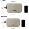 image:imageBAGSMART Toiletry Bag for Men Canvas Travel Toiletry Organizer Dopp Kit Waterresistant Shaving Bag for Toiletries AccessoriesBlackMediumBeige