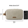 image:imageBAGSMART Toiletry Bag for Men Canvas Travel Toiletry Organizer Dopp Kit Waterresistant Shaving Bag for Toiletries AccessoriesBlackMediumBeige
