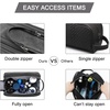 image:imageBAGSMART Toiletry Bag for Men Canvas Travel Toiletry Organizer Dopp Kit Waterresistant Shaving Bag for Toiletries AccessoriesBlackMediumBlack