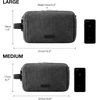 image:imageBAGSMART Toiletry Bag for Men Canvas Travel Toiletry Organizer Dopp Kit Waterresistant Shaving Bag for Toiletries AccessoriesBlackMediumBlack