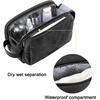 image:imageBAGSMART Toiletry Bag for Men Canvas Travel Toiletry Organizer Dopp Kit Waterresistant Shaving Bag for Toiletries AccessoriesBlackMediumBlack
