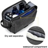 image:imageBAGSMART Toiletry Bag for Men Canvas Travel Toiletry Organizer Dopp Kit Waterresistant Shaving Bag for Toiletries AccessoriesBlackMediumBlack